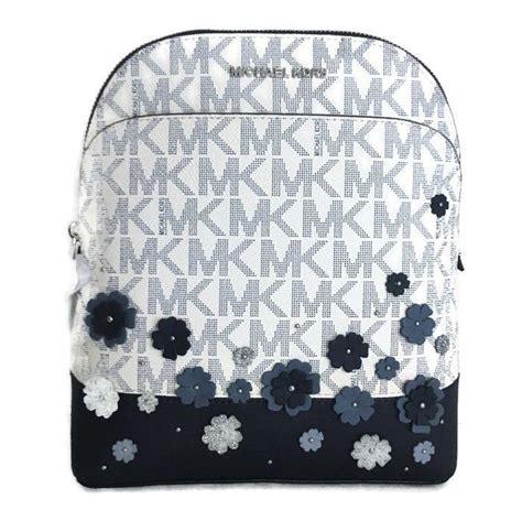 michael kors large emmy backpack flower print blue|Michael Kors Emmy satchel.